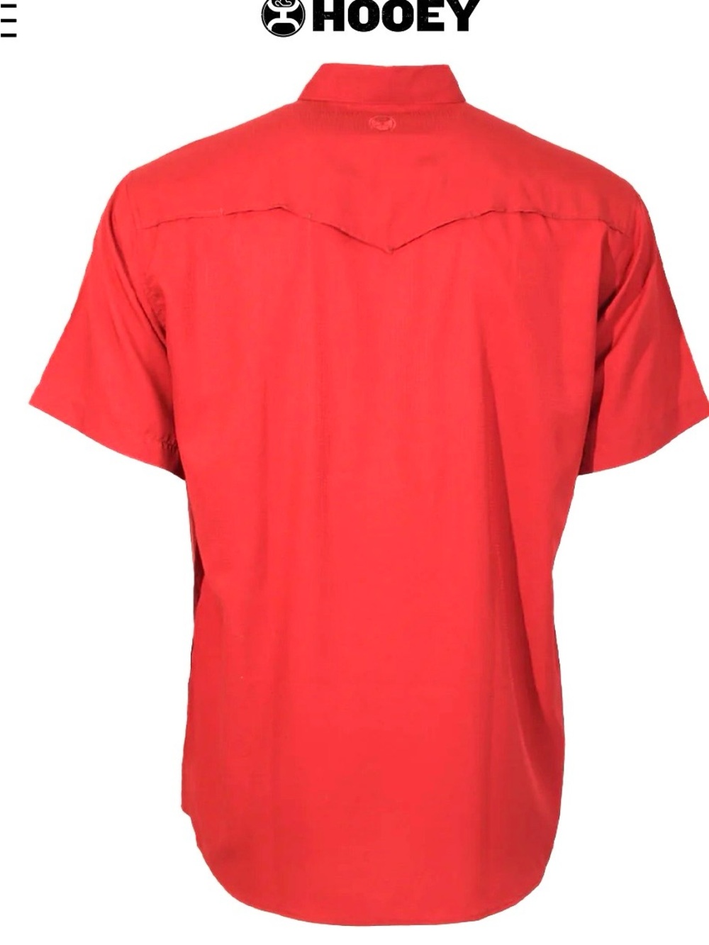 Hooey Men's Short-Sleeve Button-Down Shirt in Red-Size Small - Picture 3 of 12